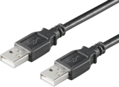 Kabel USB MicroConnect USB-A - USB-A 1 m Czarny (USBAA1B)