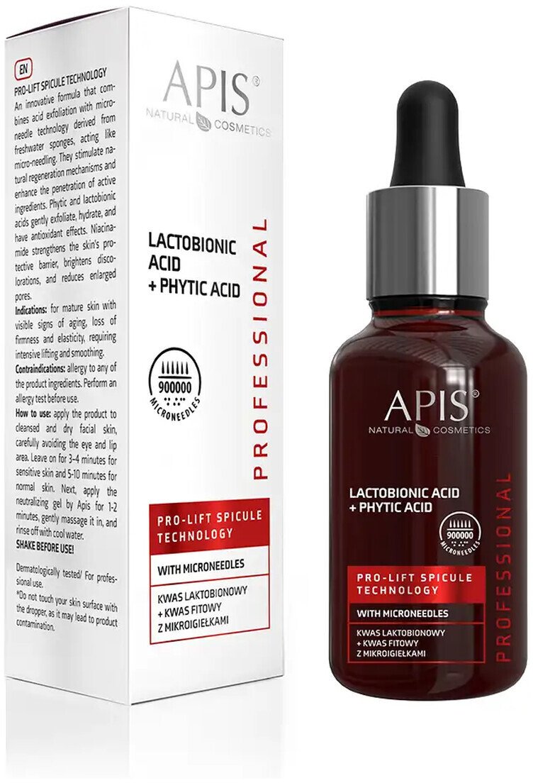 Apis Pro-Lift Spictule Technology Kwas laktobionowy kwas fitowy z mikroigiełkami do twarzy 30ml