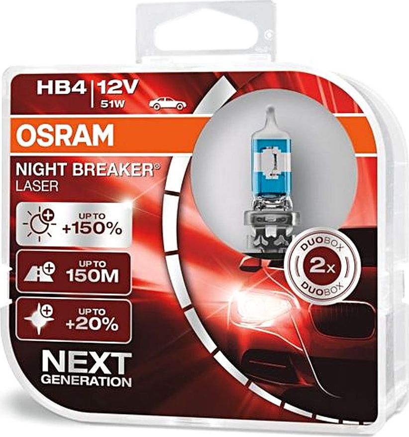 Osram OSRAM autožárovka HB4 NIGHT BREAKER® LASER 12V 54W P22d (Duo-Box)