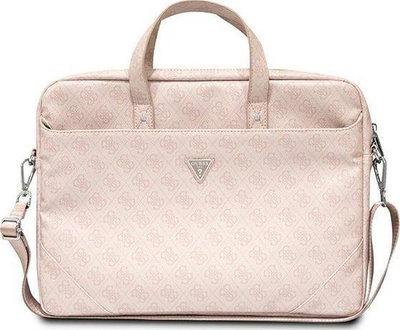Torba Guess 4G Traingle Logo - torba na notebooka do 16" różowa (GUE002443)