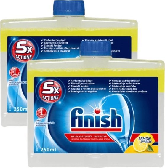 Finish Finish, Czyścik do zmywarki, lemon, 2 x 250 ml