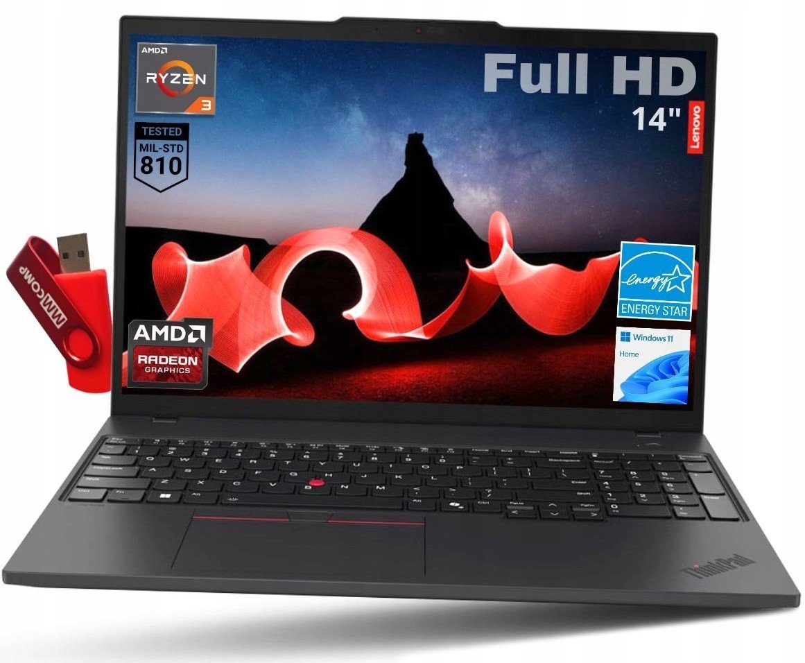 Laptop Lenovo Laptop ThinkPad L14 G4 R3 PRO 16GB 1TB SSD 14" FullHD IPS DO BIURA