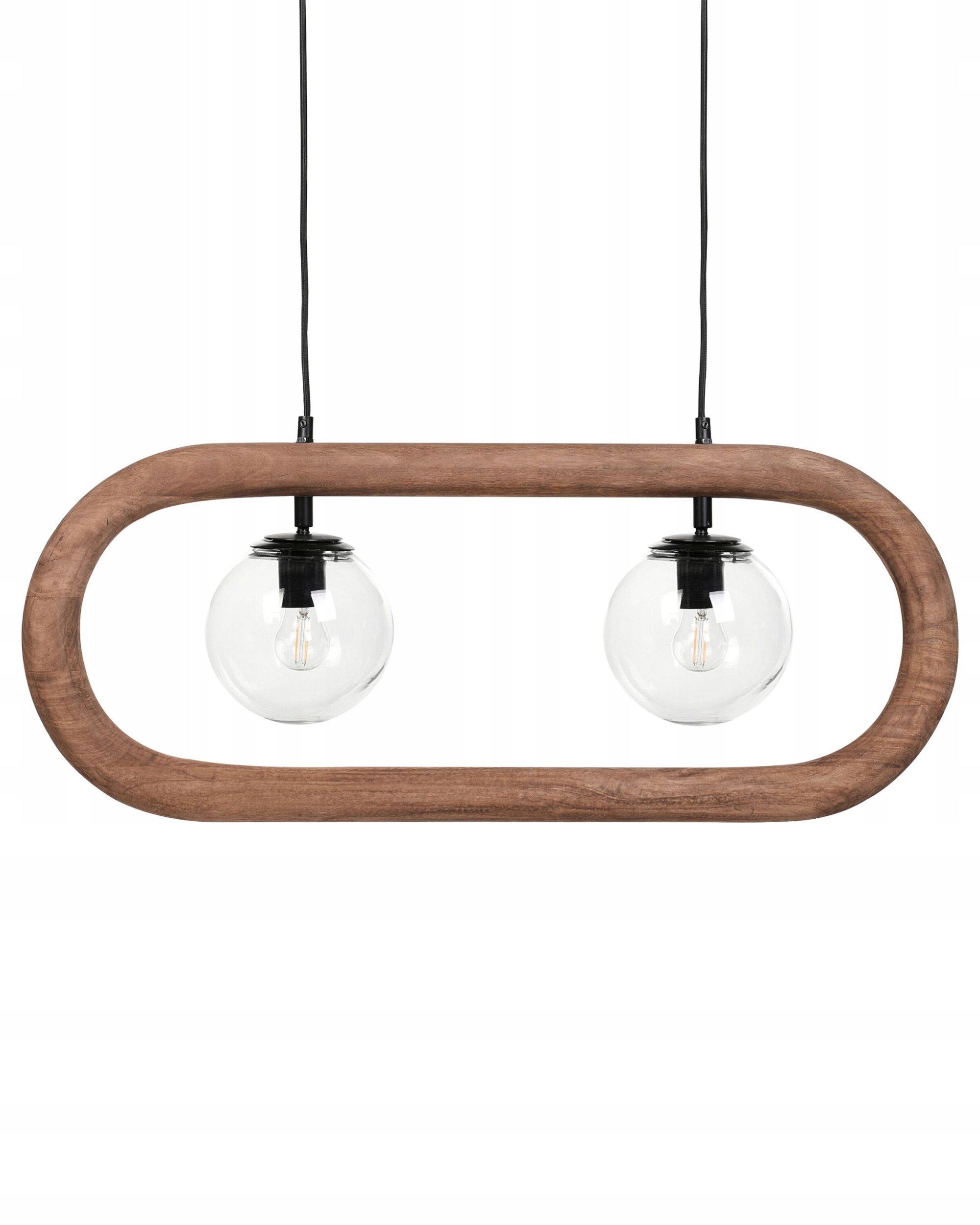 Lampa wisząca Beliani Lampa wisząca AYENSU Drewno Ciemnobrązowy