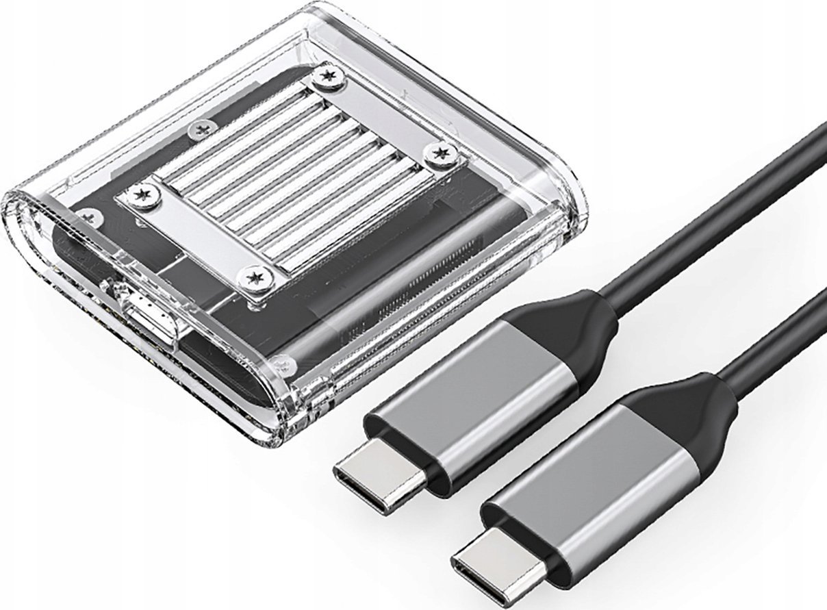 Kieszeń dyskowa M.2 NVME USB-C 3.2 - przezroczysta