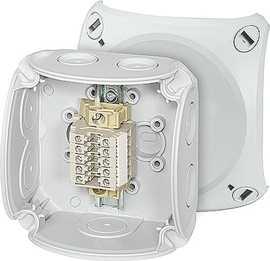 Hensel Puszka odgałęźna 93x93x62 5x2,5mm2 CU/AL IP66 szara RK 0205 T (62000172)