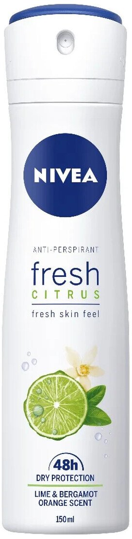 Nivea Fresh citrus Antyperspirant w sprayu dla kobiet 150ml