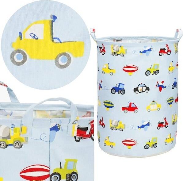 Springos Kosz do przechowywania zabawek i ubrań 63 L pojemnik z uszami błękitny UNIWERSALNY