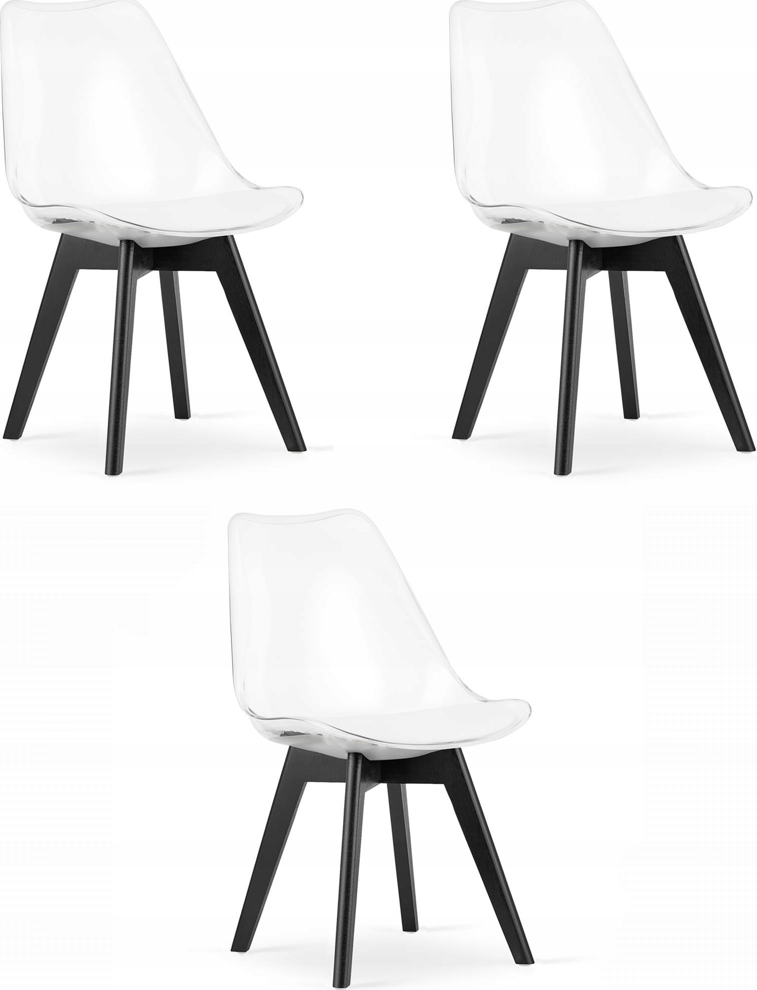 Leobert Krzesło MARK - przezroczyste / nogi czarne x 3