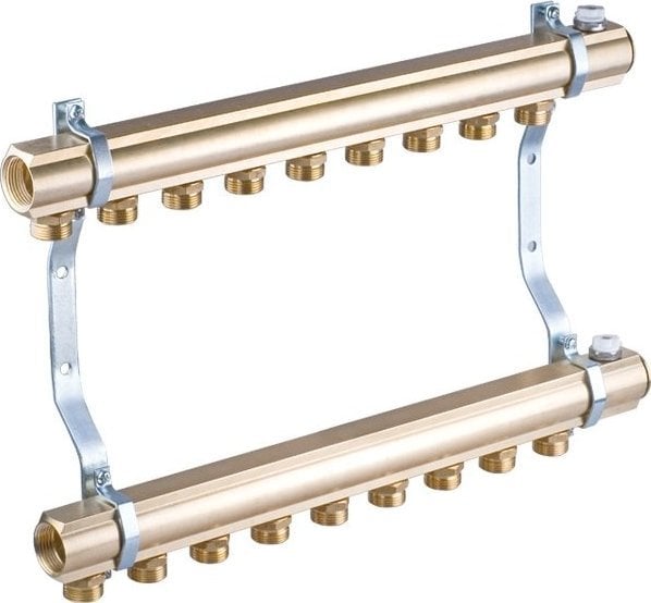 Perfexim Rozdzielacz mosiądz 5 obw. 45mm PHA-102 5-obwodowy PN10 (45mm) [1/1]