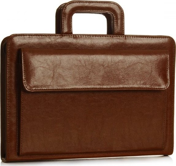 SKÓRZANA AKTÓWKA TECZKA BIWUAR NA DOKUMENTY SOLOME Z RĄCZKĄ