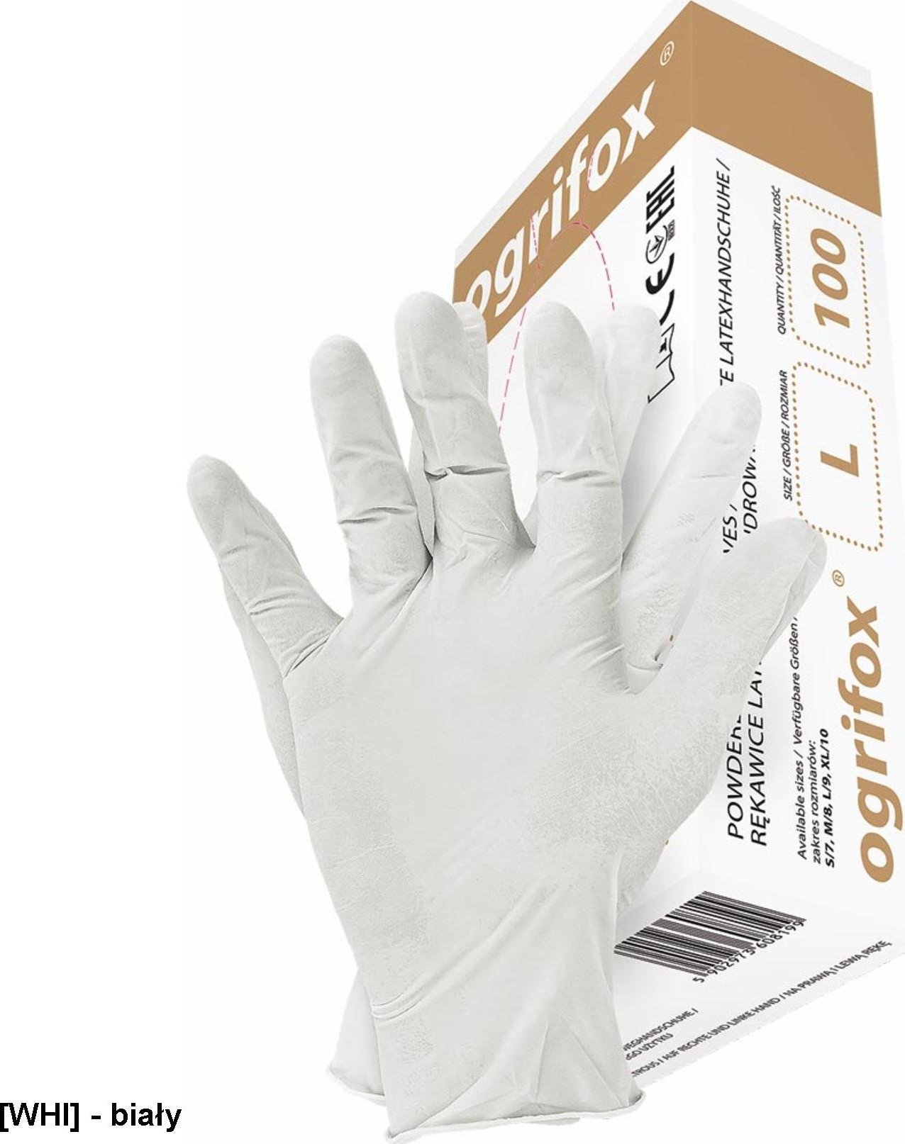 R.E.I.S. OX-LAT - Rękawice lateksowe, pudrowane XL