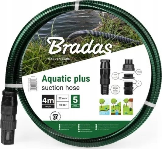 Bradas WĄŻ SSAWNO-TŁOCZNY 4M AQUATIC PLUS SATP2204/BK-SET
