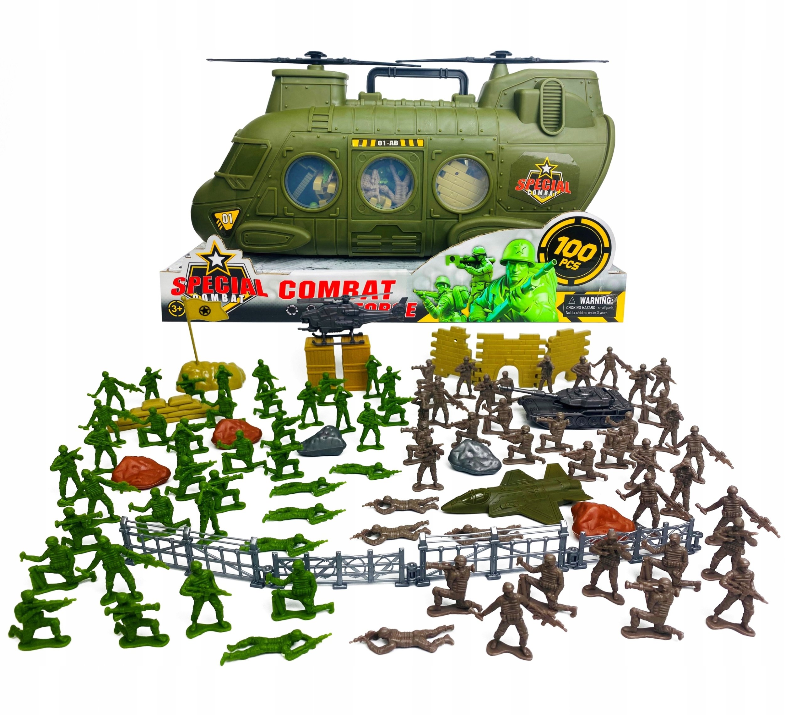 Żołnierzyki w helikopterze