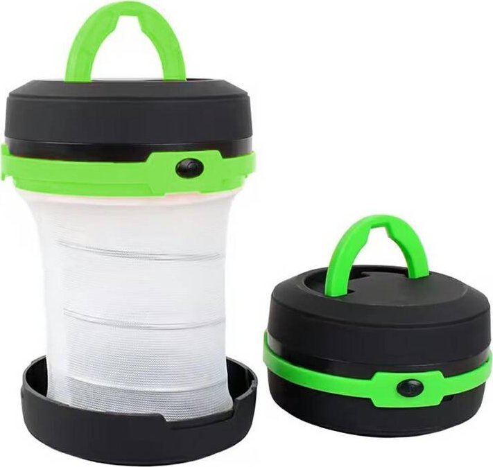 Aptel LAMPA Kempingowa składana LED 5W zimna biel 13x8,5cm czarno-zielona ZD128