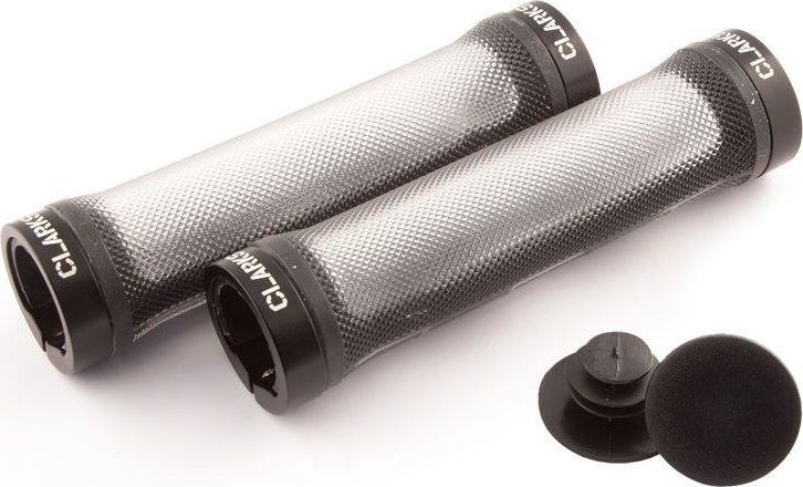 Clarks Chwyty kierownicy CLARK'S CLO-309T LOCK-ON 130mm czarno-przeźroczyste, klamry aluminiowe uniwersalny