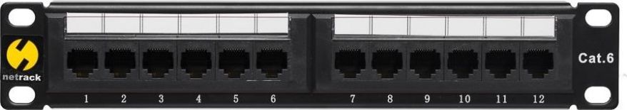 NetRack Patch panel 10" 12-portów Kat. 6 UTP (104-16)