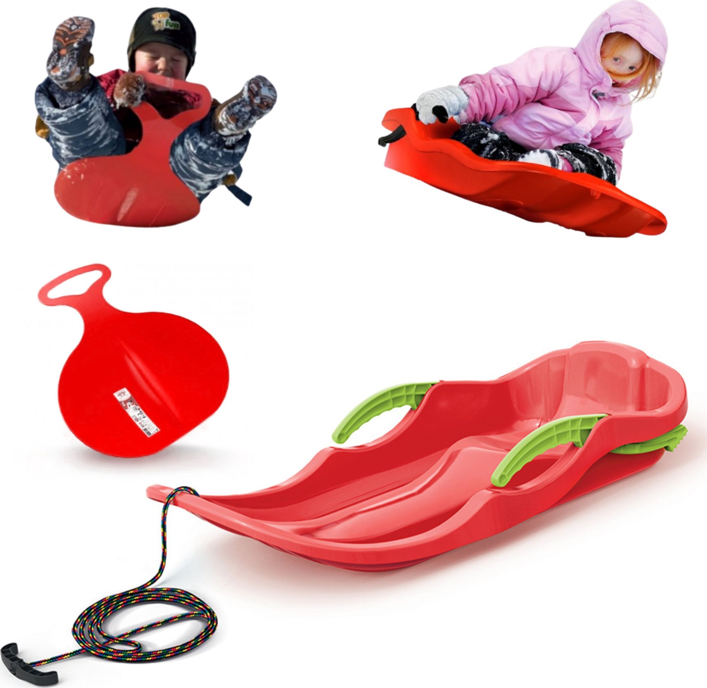 Prosperplast Sanki Bobslej z hamulcami Race S + Ślizg Jabłuszko