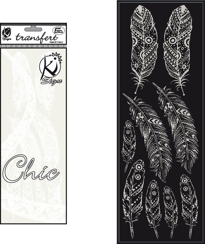 Ki-Sign Naprasow. welwetowa Złamana Biel Pióra 3