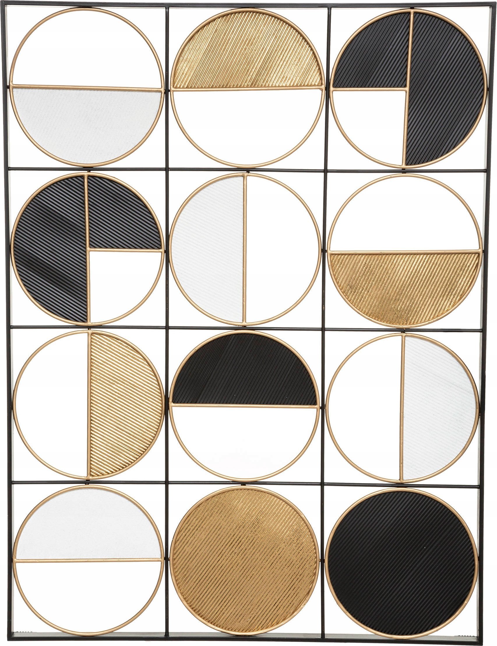 Atmosphera Geometryczna dekoracja ścienna z metalu, 76 x 101 cm