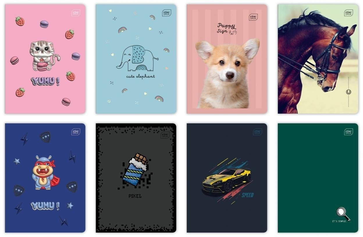 Zeszyt A5/16K trzylinia 70g UV mix (20szt)