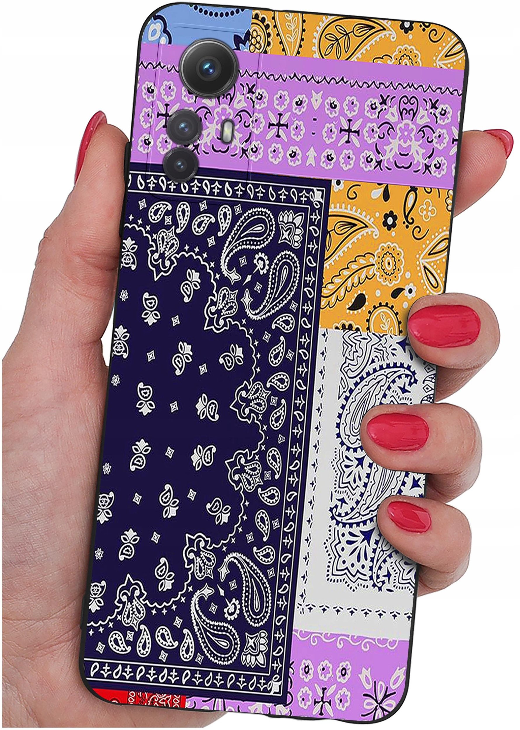 ETUI do Xiaomi Redmi Note 12S | WZORY | SILIKONOWE MATT CASE + SZKŁO 9H