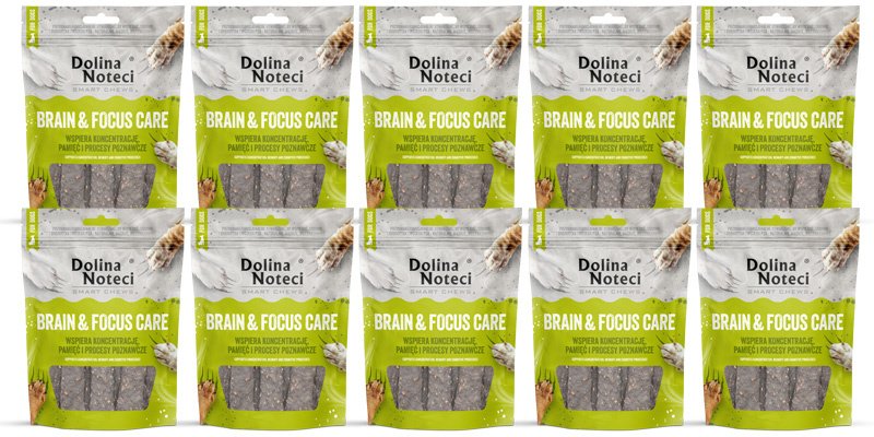 Dolina Noteci Smart Chews Brain & Focus Care Gryzaki funkcjonalne dla psa wspierające pamięć i koncentrację zestaw 10 x 7 szt.