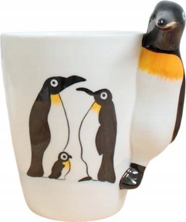 Kubek Ceramiczny Do Kawy Herbaty 3D Prezent Zwierzaki Pingwin