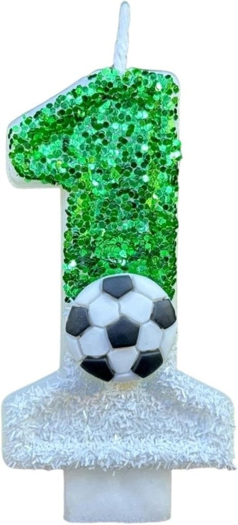 Świeczka Na Tort Piłka Nożna Urodzinowa Świeczki na Urodziny CYFRA 1