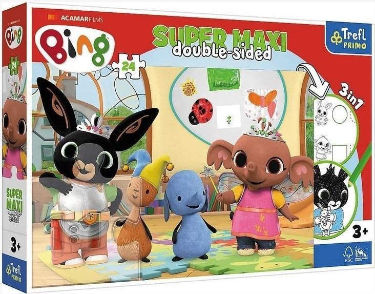 Trefl Puzzle 24 Super Maxi Bing z przyjaciółmi TREFL