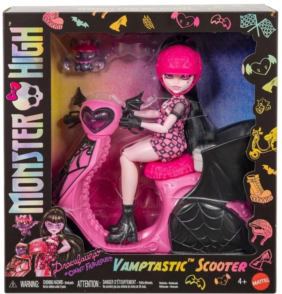 Monster High Wampirystyczny Skuter Lalka Draculaur