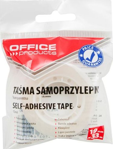 Office Products Taśma biurowa 19mm, 33m, zawieszka, transparentna