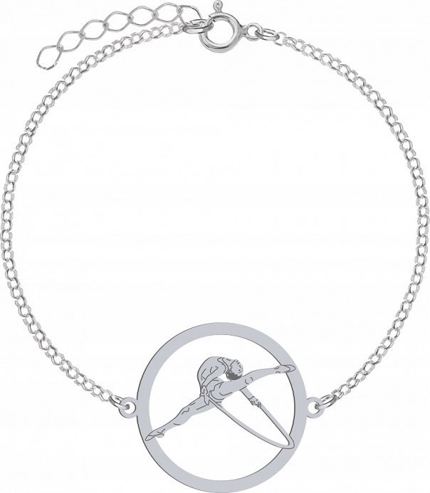 Radziszewska Jewellery Bransoletka Srebrna Gimnastyka Artystyczna z Obręczą 925 DEDYKACJA GRATIS