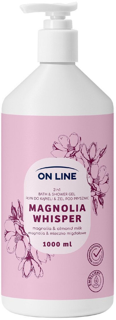 ON LINE Płyn do kąpieli i żel pod prysznic 2w1 Magnolia Whisper 1000 ml