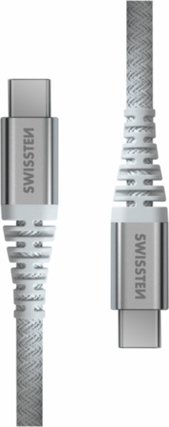 Kabel USB Swissten USB-C - USB-C 1.5 m Szary (8595217487765)