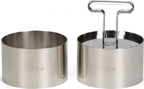 Patisse zestaw obrączek 7 x 5,5 cm stal nierdzewna srebrna 3-częściowy