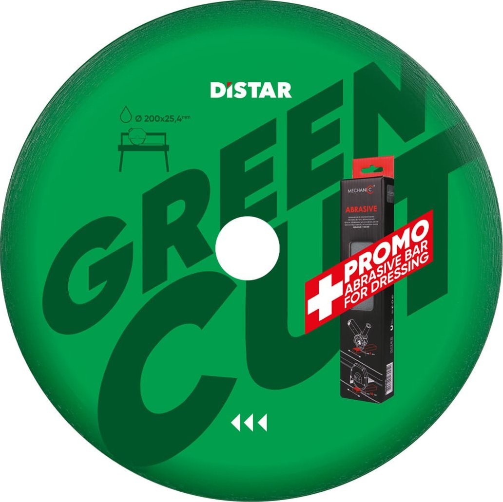 Distar Diamentowa tarcza do gresu Distar 1A1R 200x25,4 Green Cut