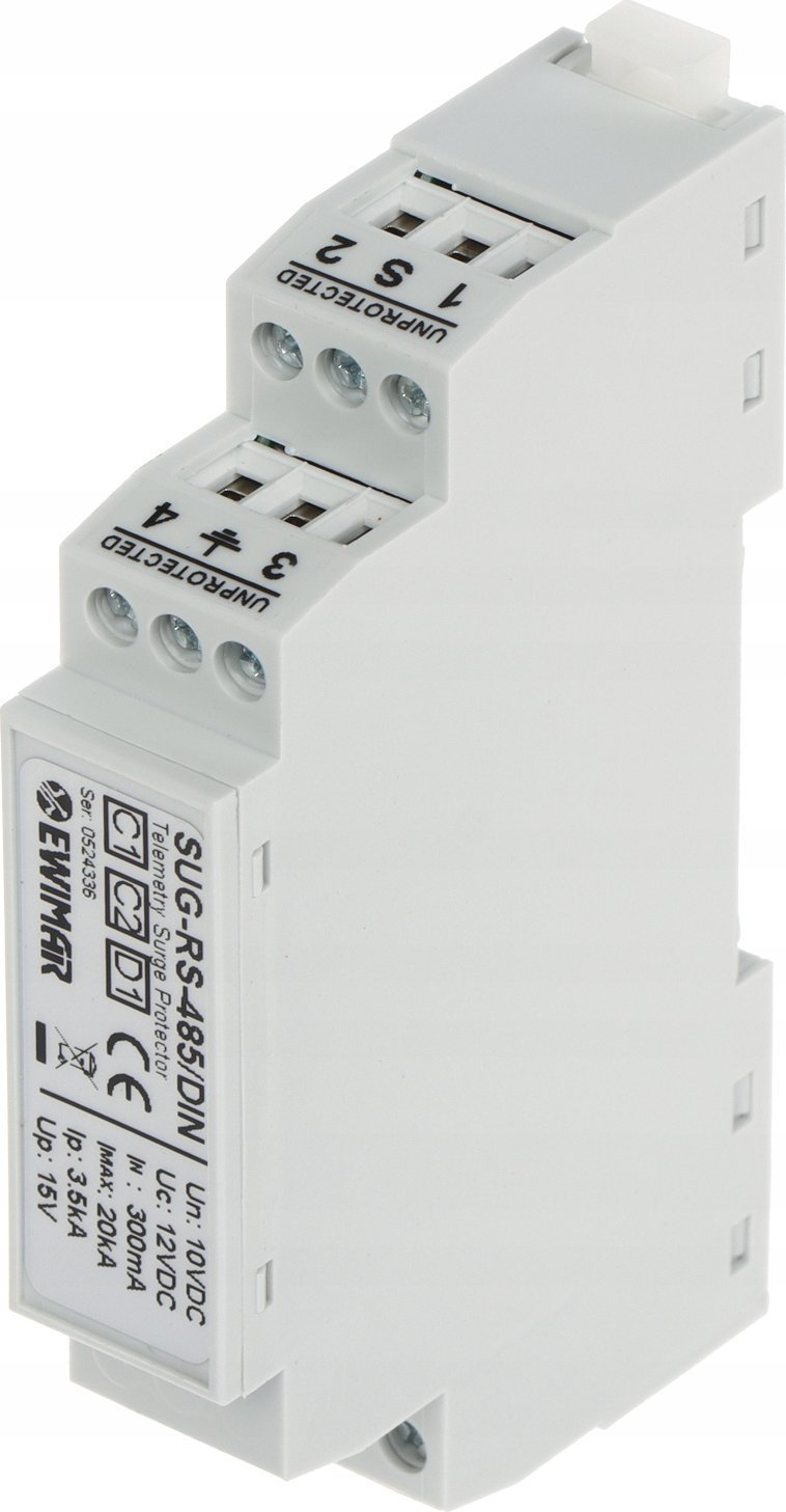 ZABEZPIECZENIE PRZECIWPRZEPIĘCIOWE SUG-RS485/DIN LINII SYMETRYCZNEJ RS-485 EWIMAR