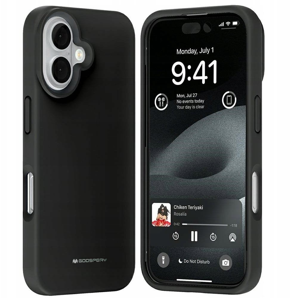 Etui Mercury Pure MagSafe Silicone do Apple iPhone 16 czarny