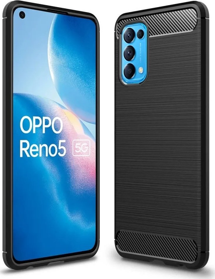 Braders Etui Carbon Case do OPPO Reno 5 4G / Reno 5 5G / Reno 5K / Find X3 Lite czarny