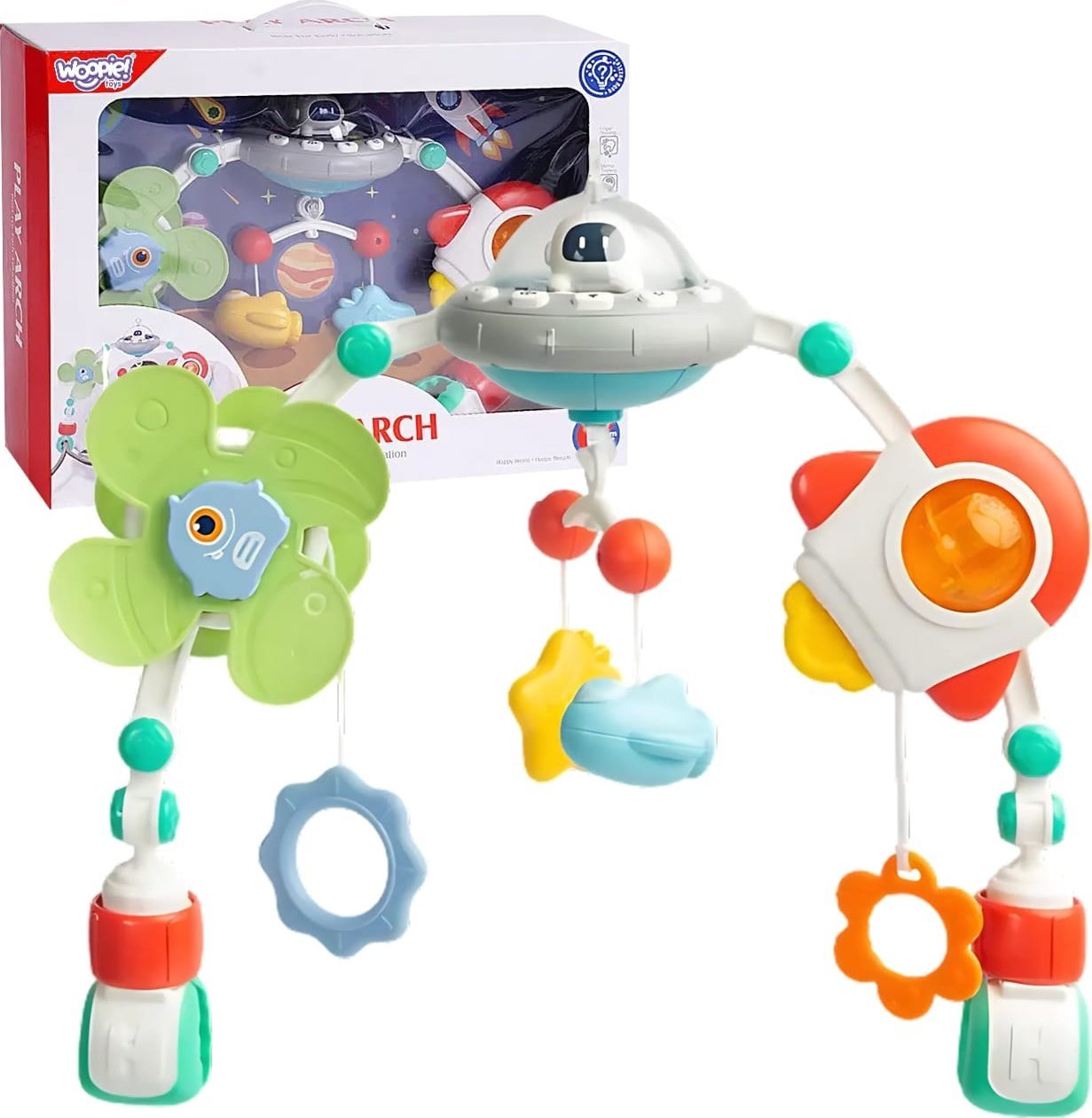 Woopie WOOPIE BABY Pałąk Łuk Zawieszka do Łóżeczka Wózka Fotelika Kosmos UFO