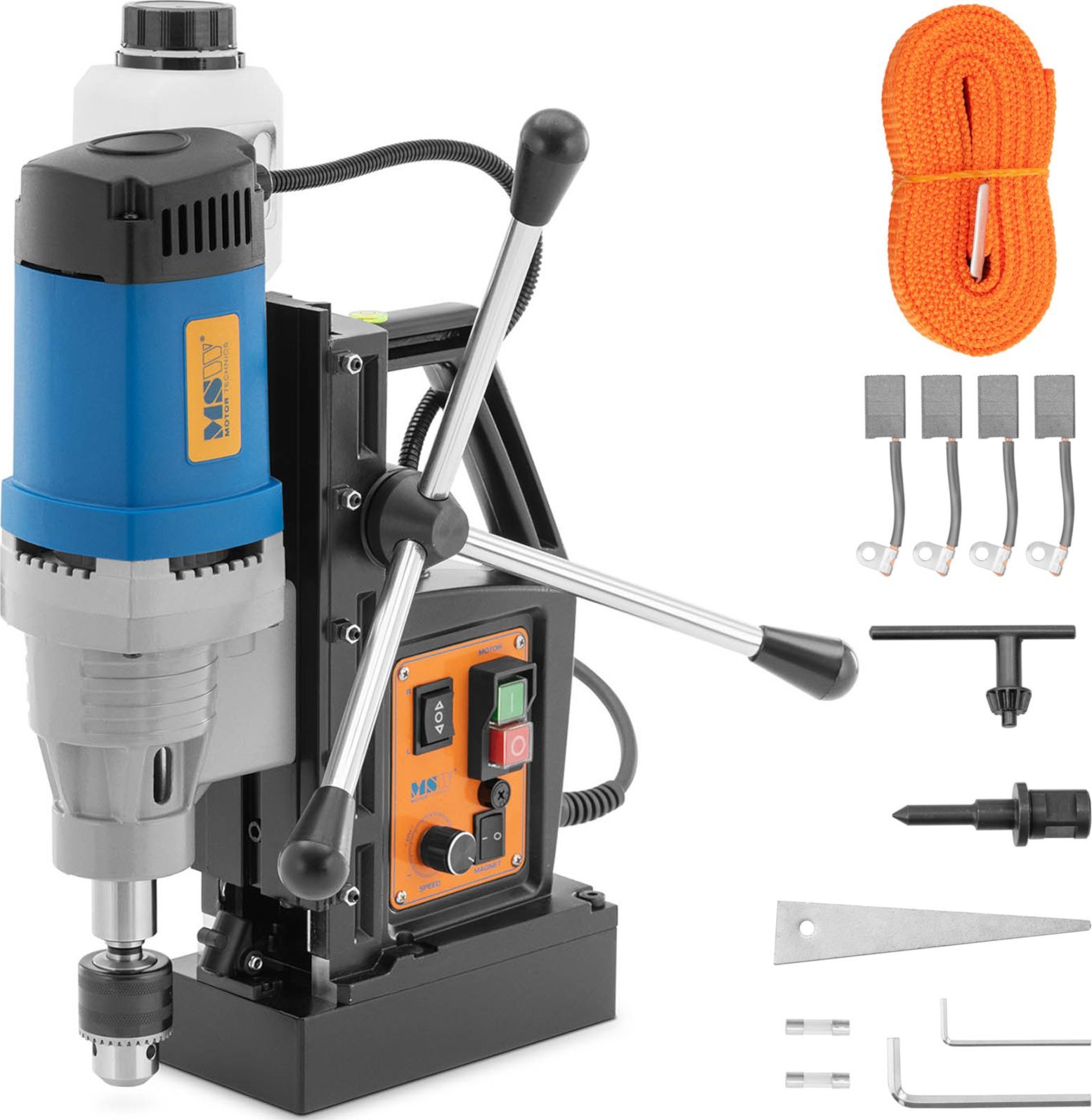 Wiertarka MSW Wiertarka magnetyczna z laserem do gwintowania pogłębiania 475 obr./min 1300 W Wiertarka magnetyczna z laserem do gwintowania pogłębiani