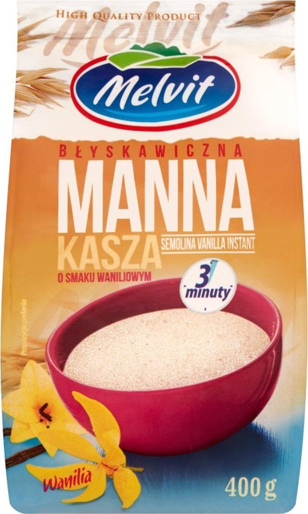 Melvit Melvit Błyskawiczna kasza manna o smaku waniliowym 400 g