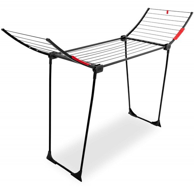 Suszarka na pranie składana teleskopowa na ubrania, bieliznę, z wbudowanymi haczykami UNIWERSALNY