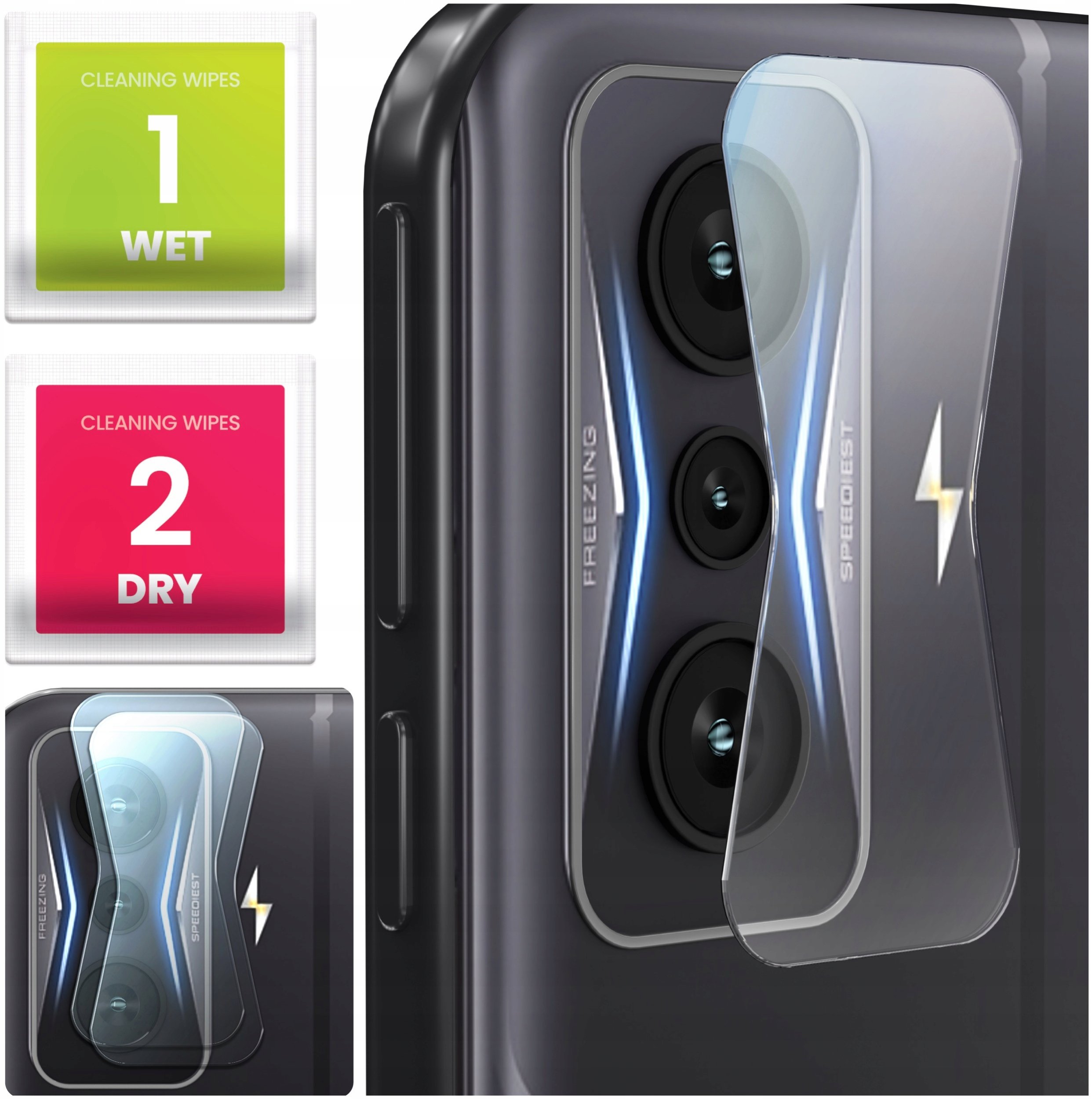 2-PAK Szkło Na Aparat Do Xiaomi Poco F4 GT (Hartowane, Na Obiektyw, 9H)