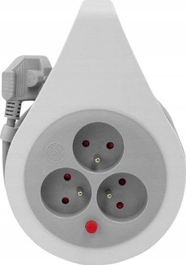 Plastrol Przedłużacz zwijany 10m 3x1mm2 16A z bezpiecznikiem termicznym