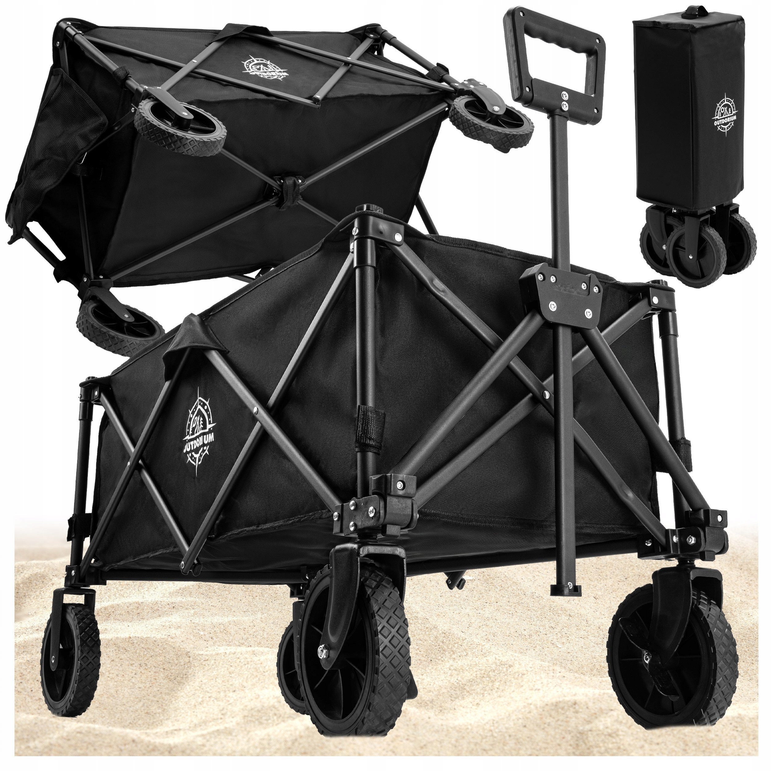 Wózek ogrodowy – plażowy składany 127L 100kg (1)