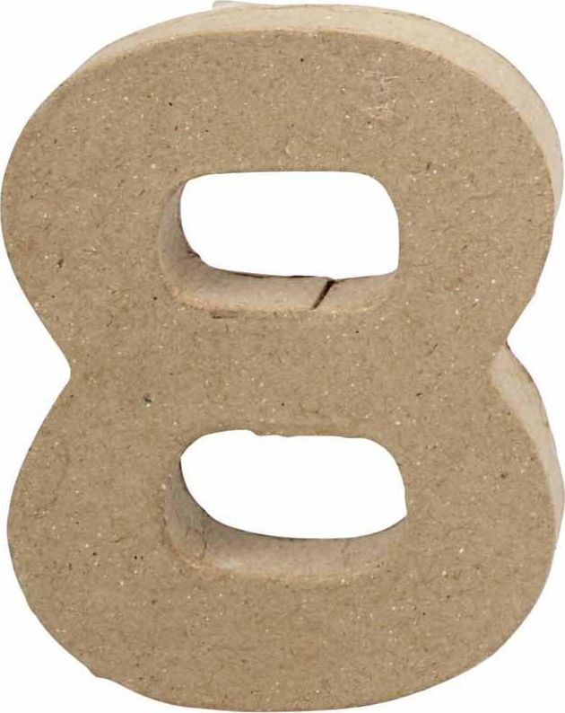 Creativ Company Cyfra 8 z papier-mache H: 10 cm