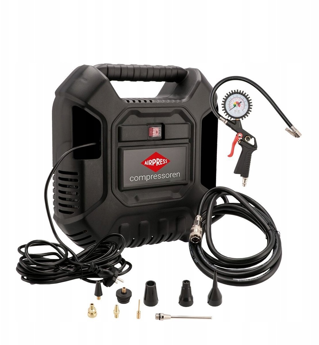 Kompresor samochodowy Airpress KOMPRESOR bezolejowy HLO 180 + AKCESORIA