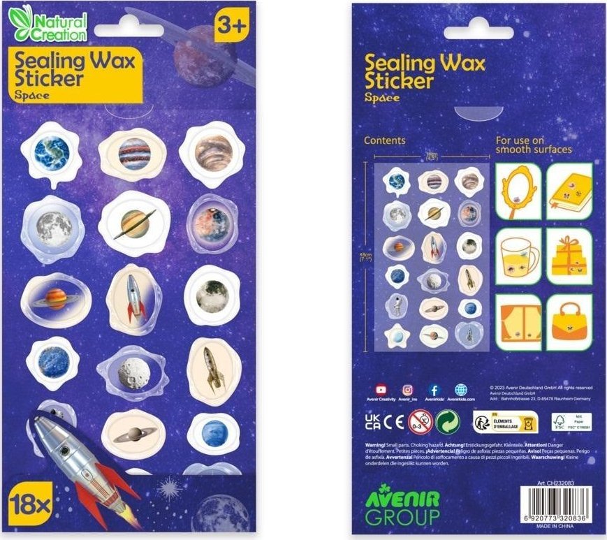 Naklejki woskowe - Kosmos