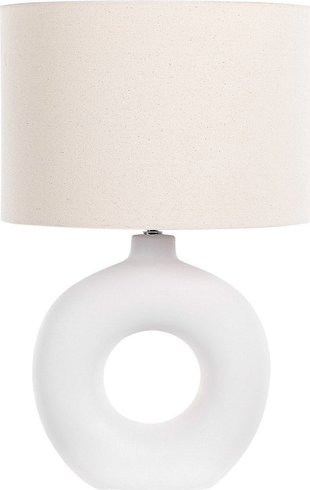 Lampa stołowa Beliani Lampa stołowa ceramiczna biała VENTA!